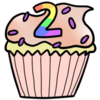 Second Birthday Cupcake