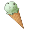 Mint Chocolate Chip Ice Cream Cone