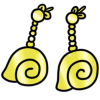 Gold Snailcat Shell Earrings
